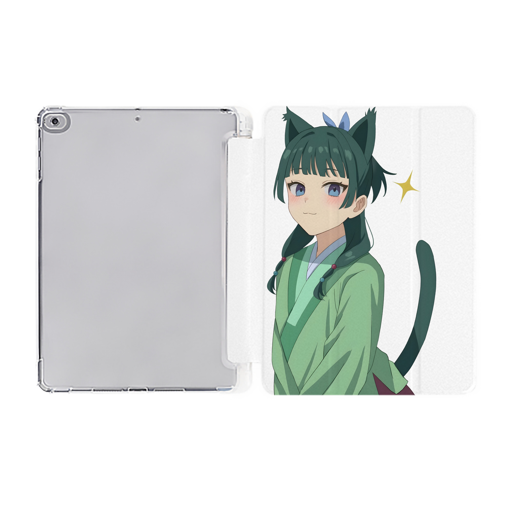 （画像用） 薬屋のひとりごと The Apothecary Diaries IPad ケース ペン収納付き 三つ折りスタンド PUレザー×シリコン 対応機種9.5/10.5/10.9インチ